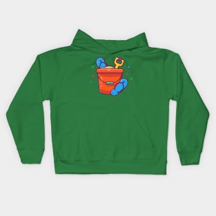 Bucket Sand With Sandals Cartoon Kids Hoodie